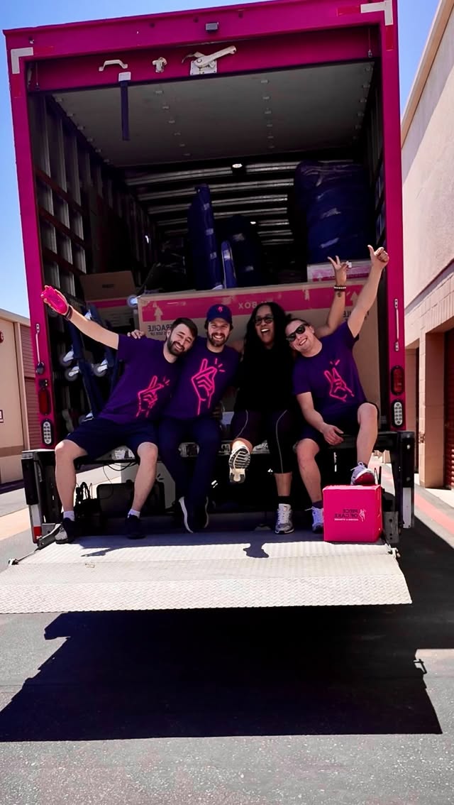 Instagram post by @chitowntina for Piece of Cake Moving & Storage®. Caption reads: Who said local & long distance moves have to be....