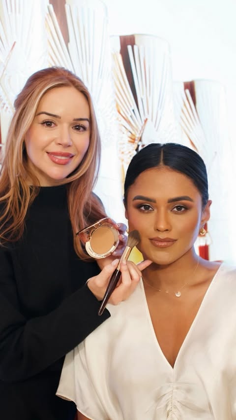 Instagram post by @sachinidilanka for Harrods. Caption reads: [...] innovation by @charlottetilbury at @harrods....