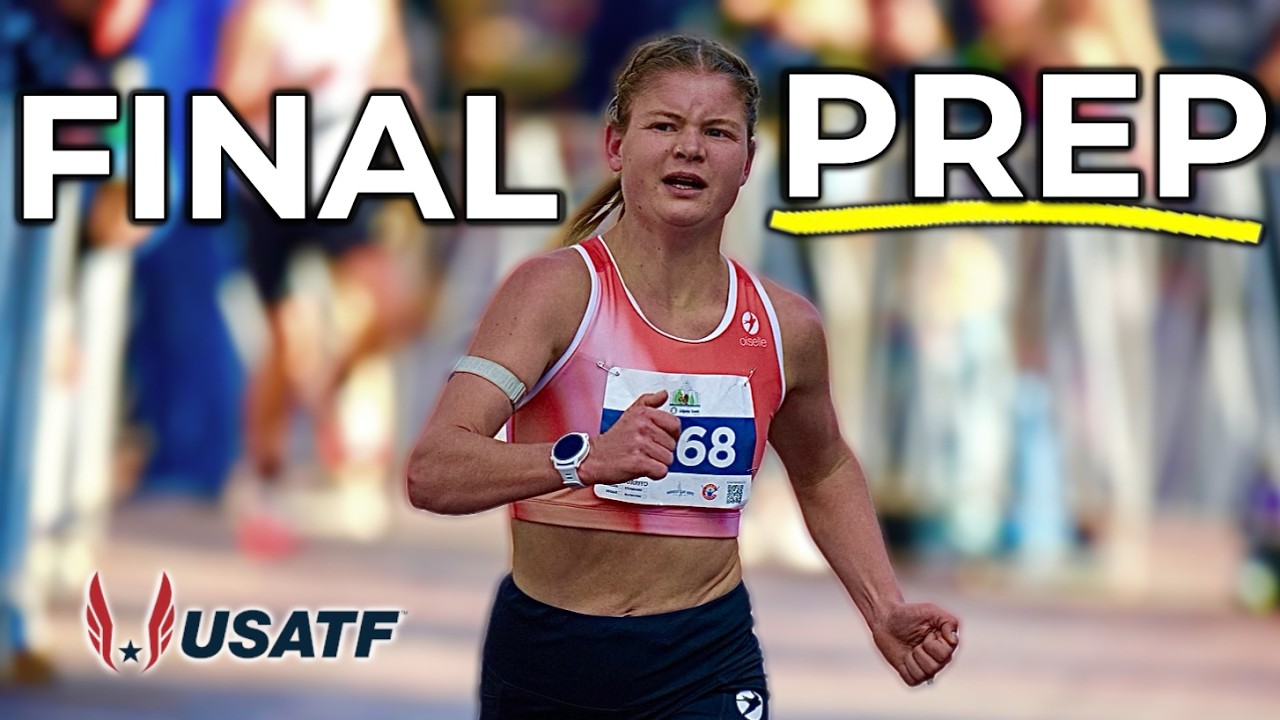 YouTube post by @allie_ostrander for Oiselle. Caption reads: Taking on the US Championships | 10k Cross Country....