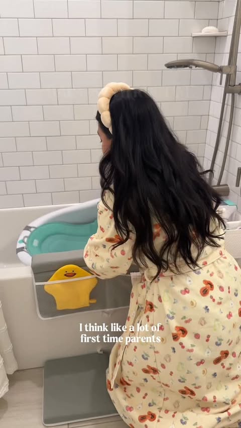 Instagram post by @foreverjenypher for Target. Caption reads: Bath time lately with @babydovecare 🤍....