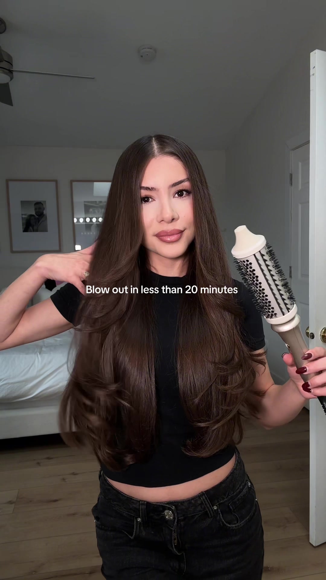 TikTok post by @jkbzz for TYMO Beauty. Caption reads: This thermal brush is sooo worth it✨🤎 @TYMO....