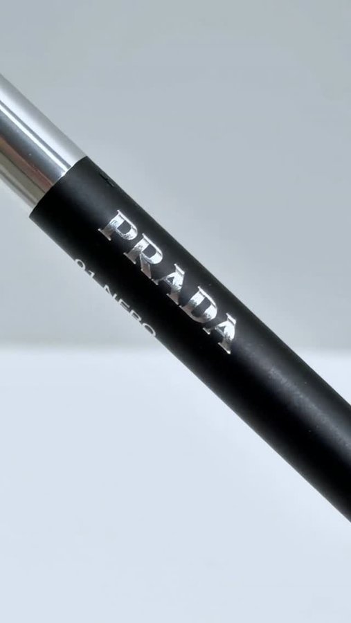 Instagram post by @marriumsshah for Prada Beauty. Caption reads: I just picked one shade from the Dimensions Holo....