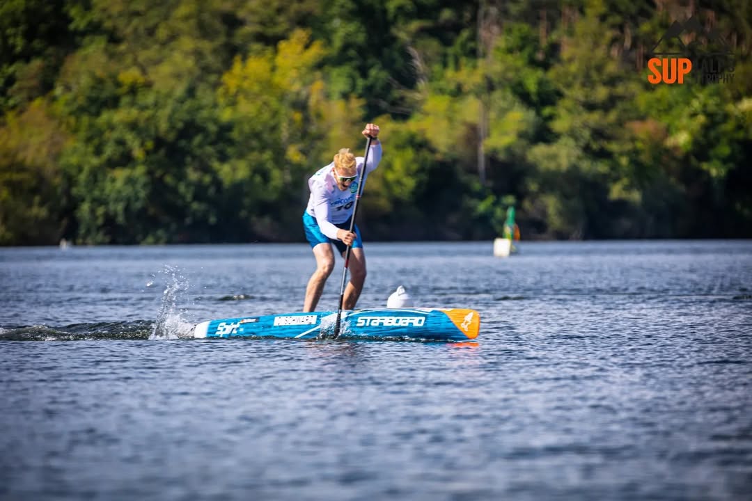 Instagram post by @oleschwarz for Starboard. Caption reads: 14×23,5 @starboardsup Sprint is my choice for....