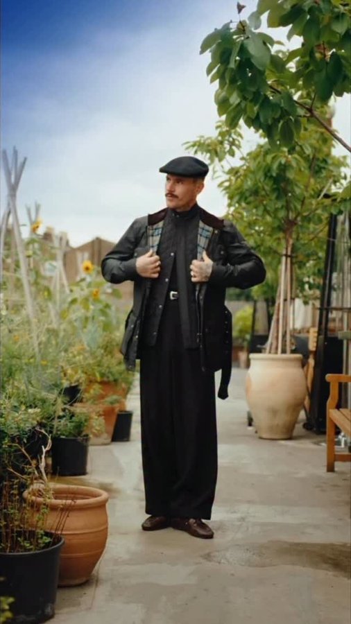 Instagram post by @batt.maillie for Belstaff. Caption reads: AD | Three ways to wear @belstaff.