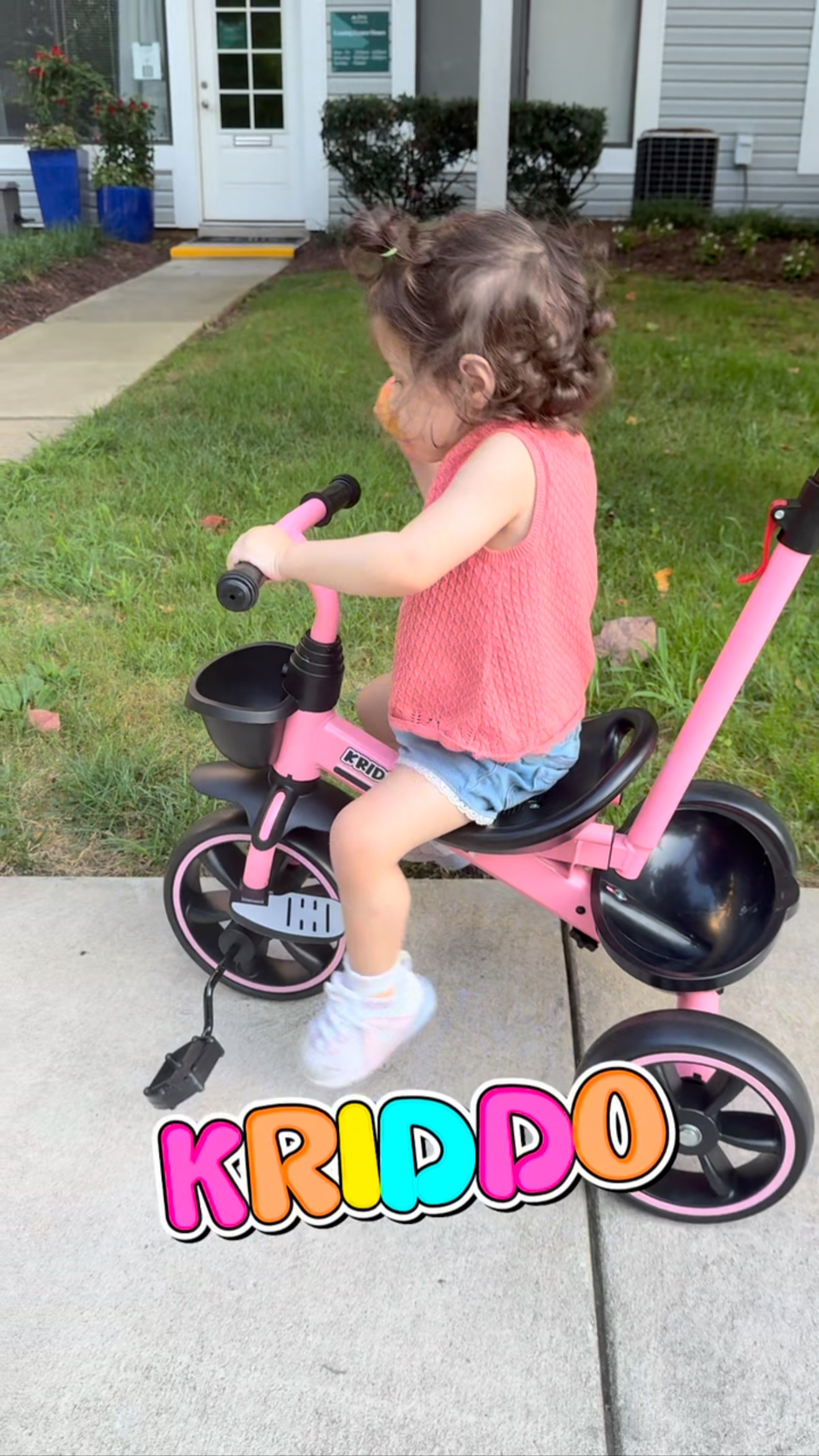 Instagram post by @aysegulamerikada for KRIDDO. Caption reads: [...] for safety 🚴‍♀️💕 Our twins LOVE their....