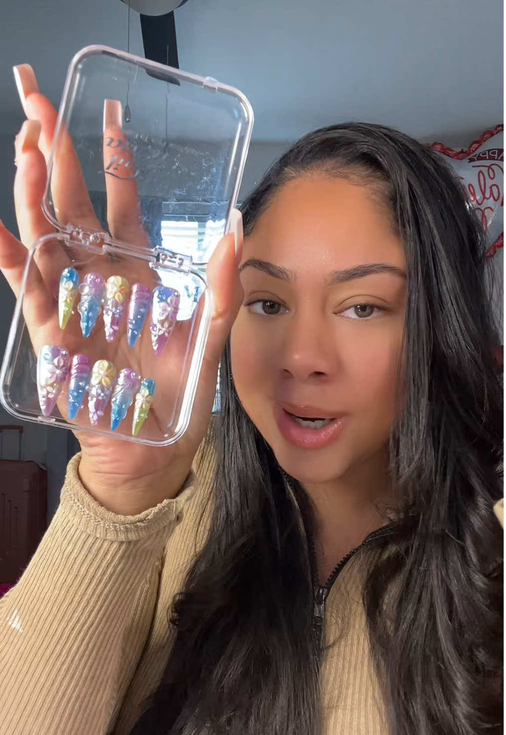 TikTok post by @yayathestar_ for Nailphoria. Caption reads: @Nailphoria #nailphoria.