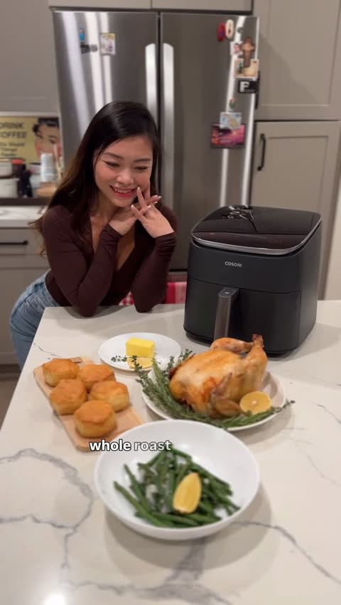 Instagram post by @kaya.hyde for COSORI. Caption reads: I always thought the holiday season meant taking....