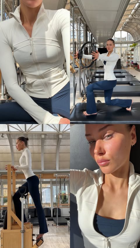 Instagram post by @iza_szyszko for lululemon. Caption reads: [...] fades and the practice begins #ad @lululemon....