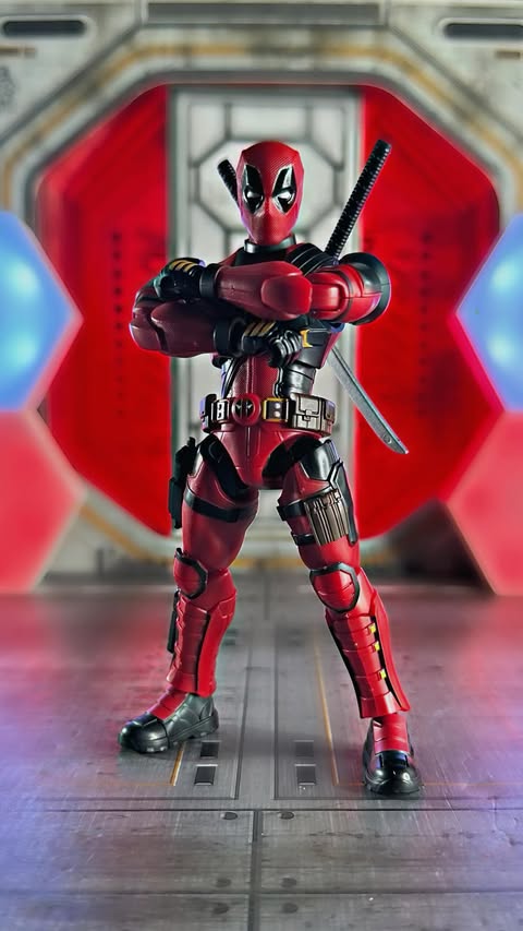 Instagram post by @kltoybox for Entertainment Earth. Caption reads: Blokees Deadpool & Wolverine: Champion Class CC04....