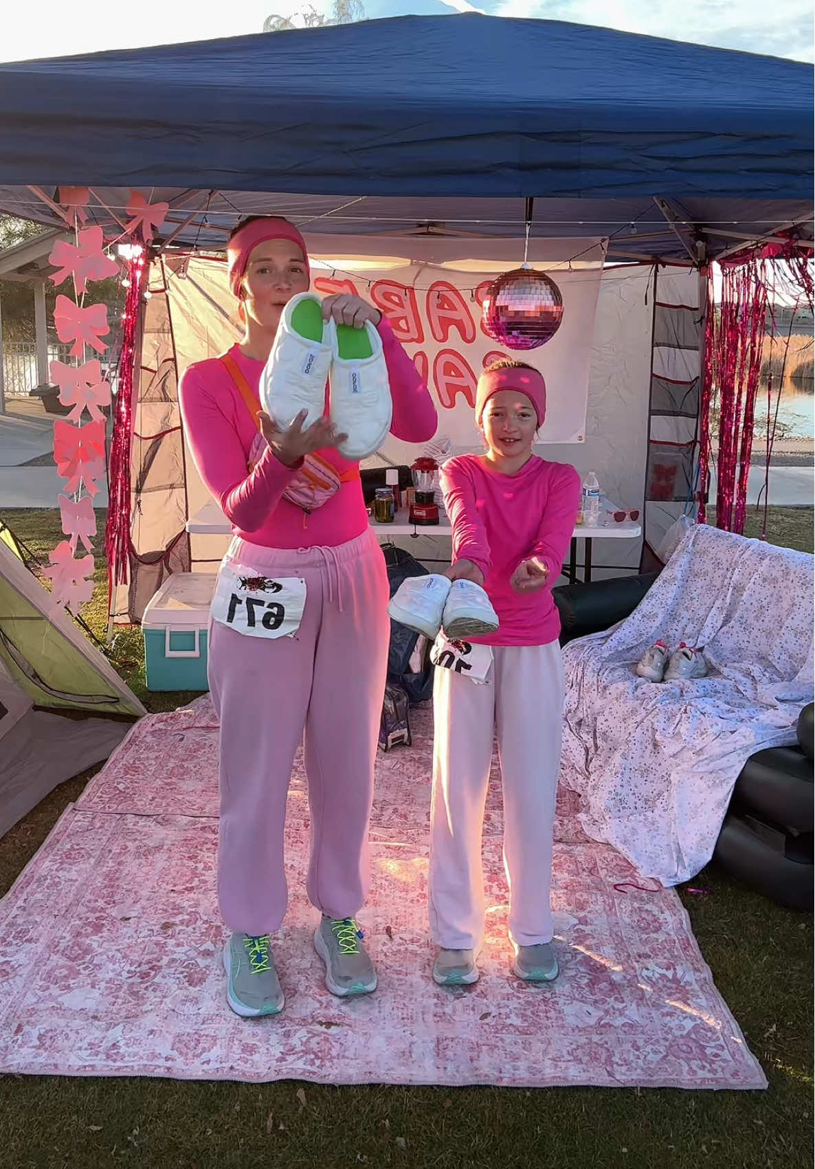 TikTok post by @laurel_mullen for OOFOS. Caption reads: We wore our @OOFOS thermos in between all laps and....