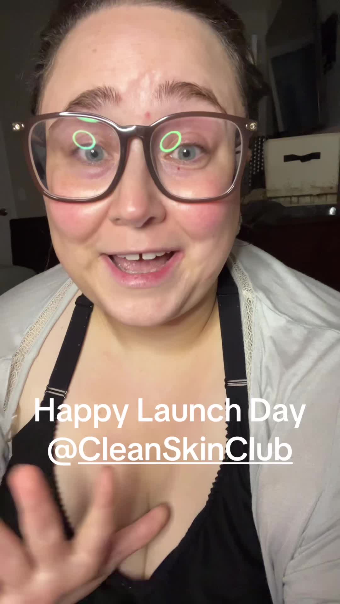 TikTok post by @wencyshops for Clean Skin Club. Caption reads: [...] so thrilled that these wipes from @Clean....