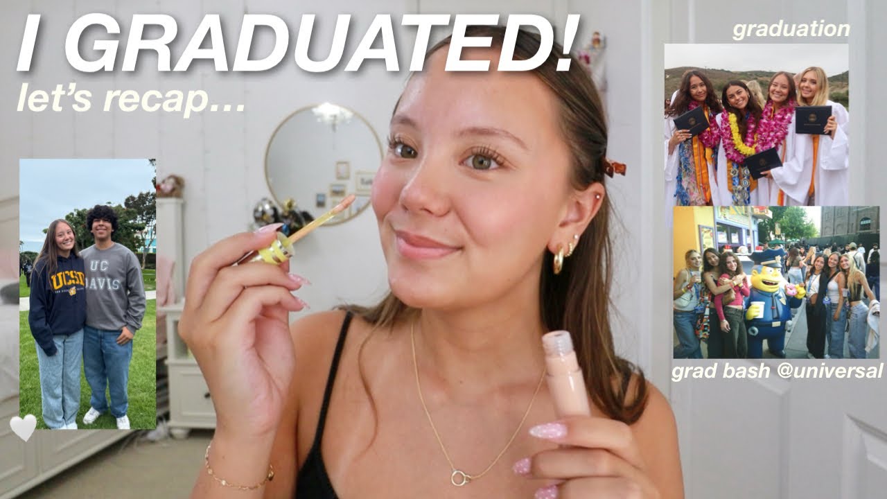 YouTube post by @alyssadarland for Evry Jewels. Caption reads: I GRADUATED!!! let's recap 🎓🎉.