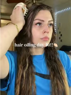 TikTok post by @kayla_self for Lebanta Haircare. Caption reads: [...] #haircareproducts #hairoilroutine @Lebanta....