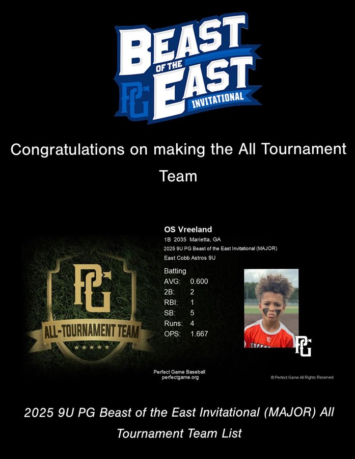 Instagram post by @vreelandboys for Axe Bat. Caption reads: Beast of The East Invitational was a fun road trip....