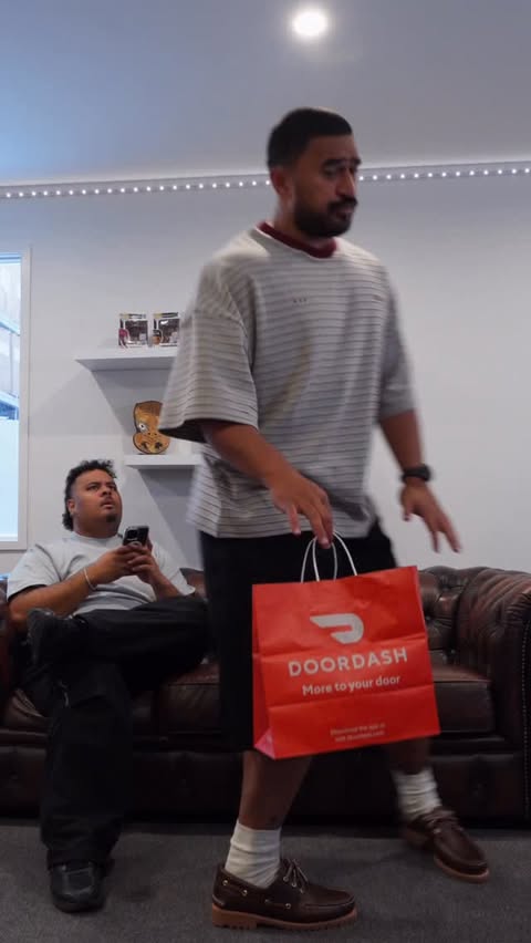 Instagram post by @theriver_jordan for DoorDash. Caption reads: DoorDash is the ONLY delivery app we need to be....