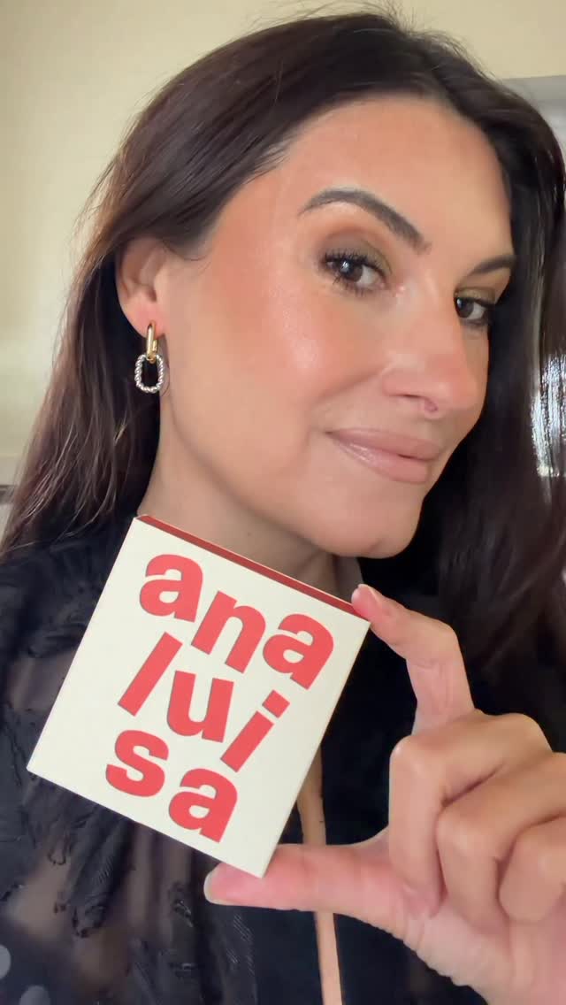 Instagram post by @offthemodel for ana luisa. Caption reads: ✨ Ana Luisa Ash Double Hoop Earrings ✨
14K Gold....