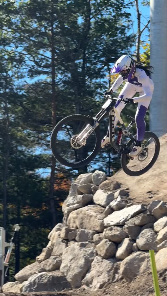 Instagram post by @trekfactoryracingdh for WD-40. Caption reads: Turns out a quick split end check before your....