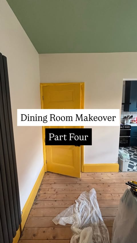 Instagram post by @hattathome for YesColours. Caption reads: DINING ROOM MAKEOVER PART FOUR! 

Watch till the....