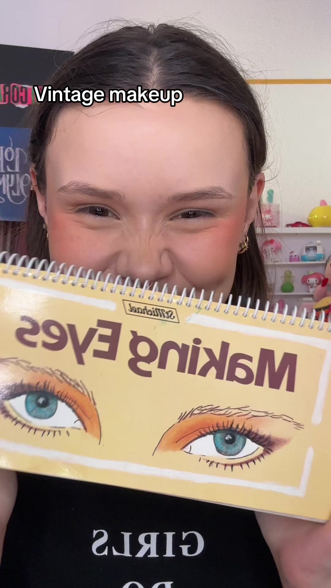 TikTok post by @muapompot for Beauty Bay. Caption reads: VINTAGE MAKEUP #vintagemakeup #vintage #makeup....