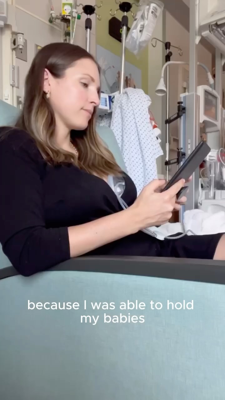 Instagram post by @_caliryan for Elvie. Caption reads: NICU moms don’t just give birth, they go to....