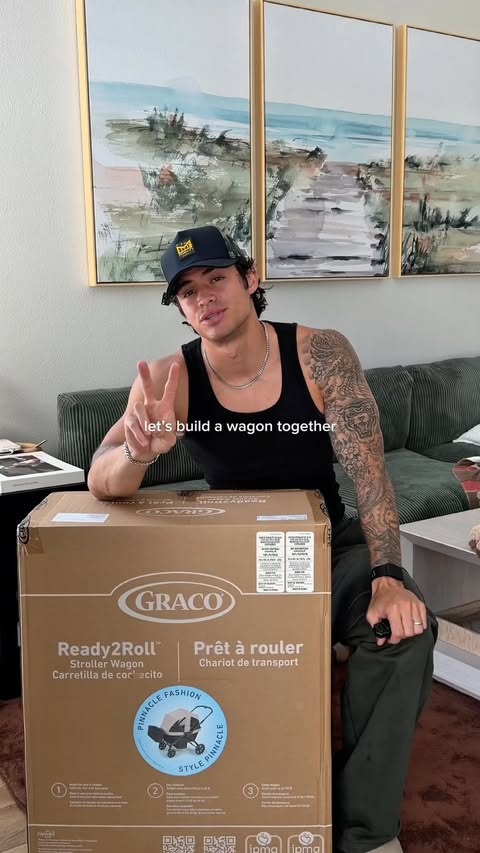 Instagram post by @dylanjordan for Graco. Caption reads: thank you @amazon @graco !! #gifted....