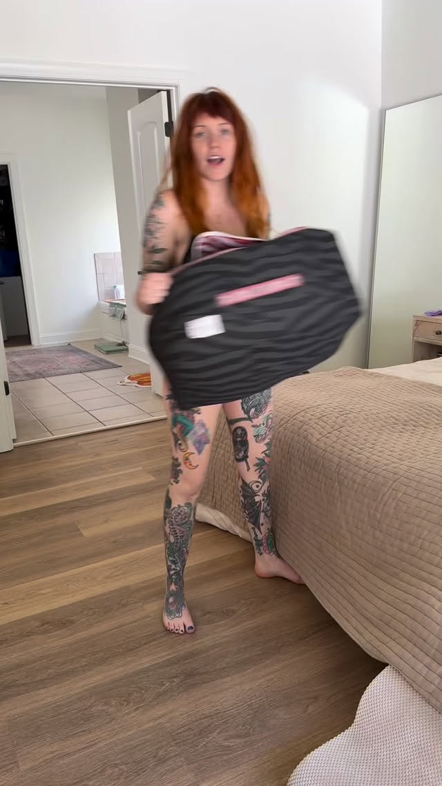 Instagram post by @kenziethehappyfairy for Nuuly. Caption reads: 13 weeks pregnant and ya girl got her @nuuly....