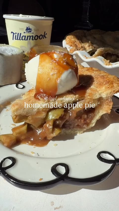 Instagram post by @mersgoodeats for Tillamook. Caption reads: Apple pie 

If you’re looking for an easy and....