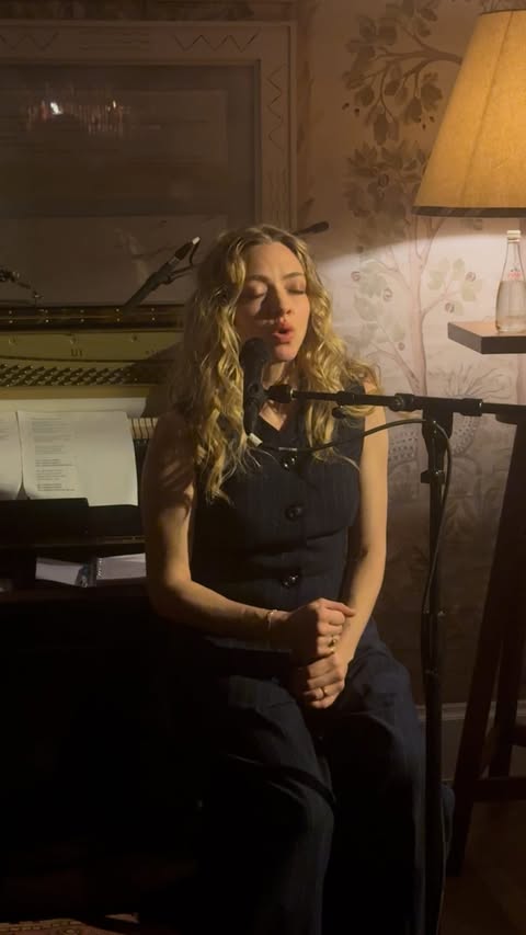 Instagram post by @moviemagick for Searchlight Pictures. Caption reads: Amanda Seyfried (@mingey) sings an original song....
