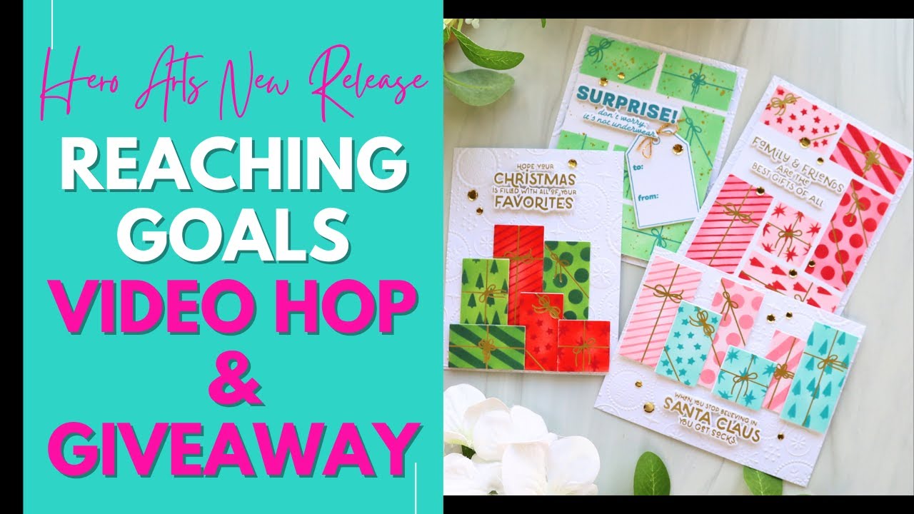 YouTube post by @createitwithjoy for Hero Arts. Caption reads: Hero Arts New Release | Video Hop and Giveaway |....