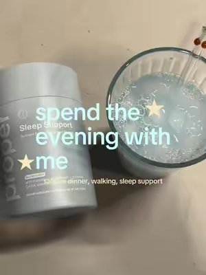 TikTok post by @cherrrymyint for Proper Health. Caption reads: [...] my sleep, but not this time my @Proper....