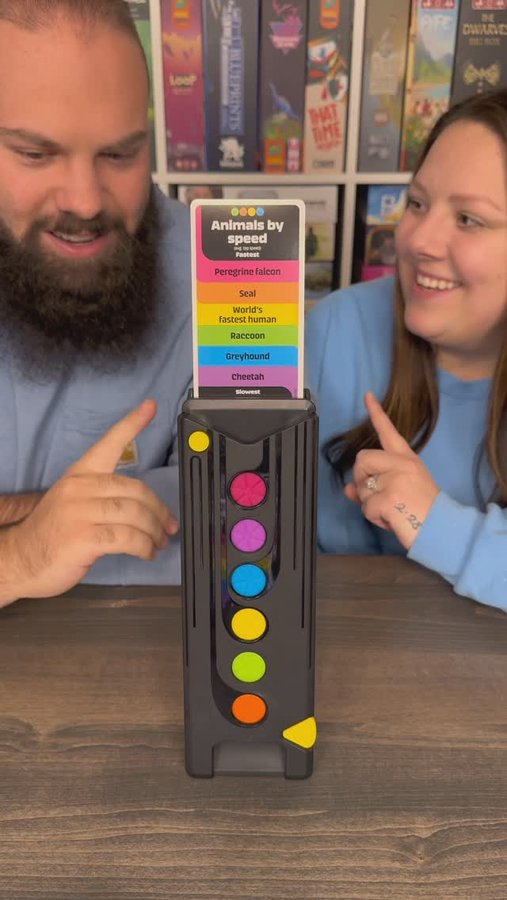 Instagram post by an influencer for Hasbro Games. Caption reads: [...] play Drop Trivia with us! #HasbroGames....