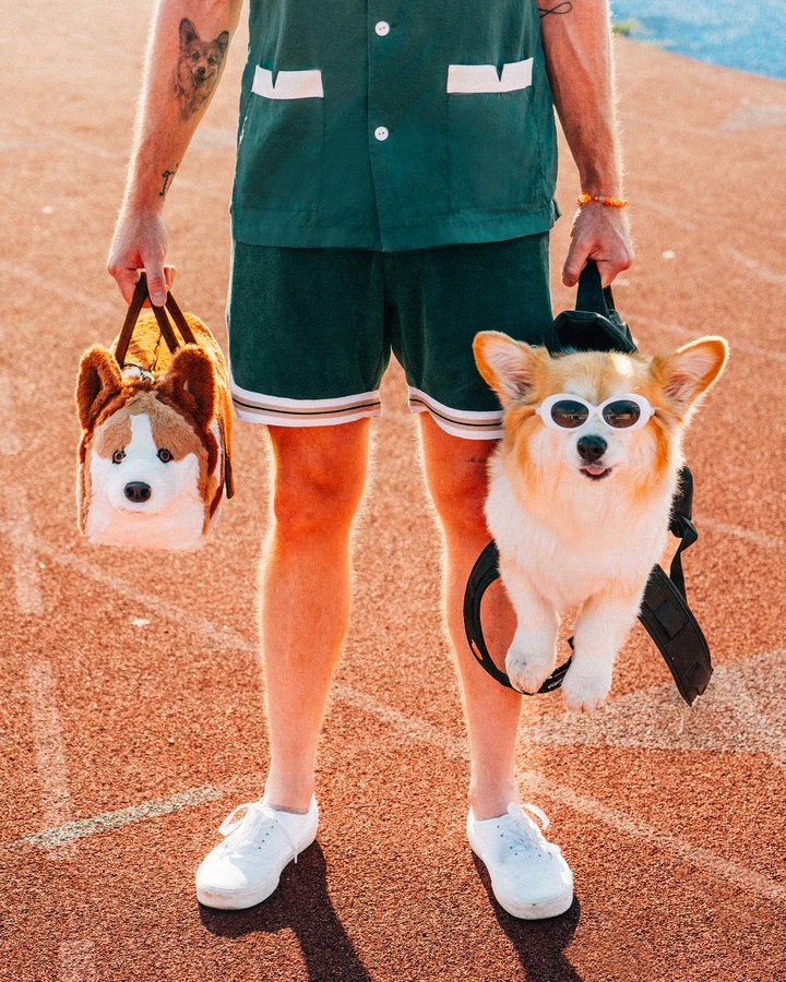 Instagram post by @madmax_fluffyroad for Moschino. Caption reads: If you told me at 5 years old that one day I’d be....