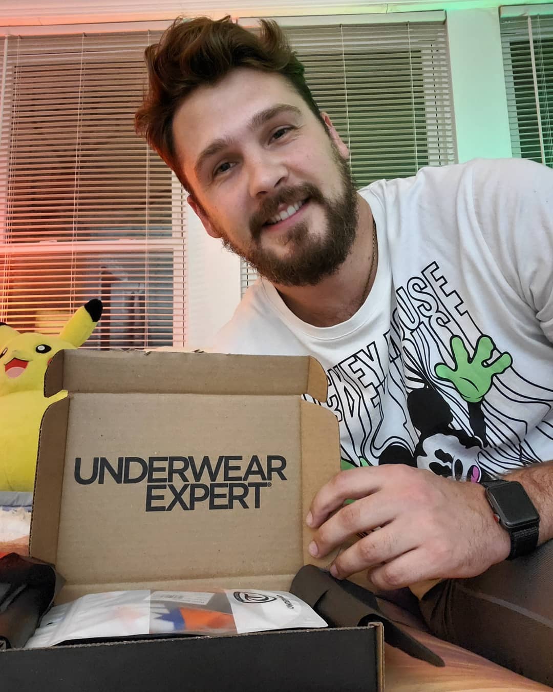 Instagram post by @_grdouglas_ for Underwear Expert. Caption reads: I got myself an early Christmas Gift 😈🥰....