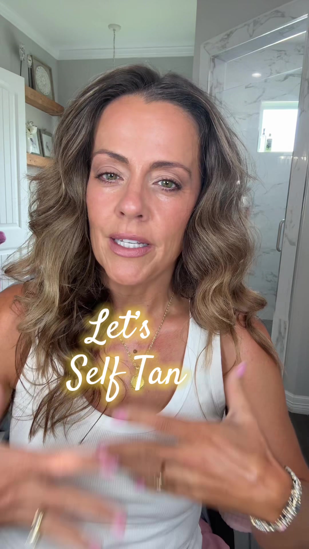 TikTok post by @devynmarie15 for Peta Jane Beauty. Caption reads: Self Tanning at home @Peta Jane Beauty #petajane....