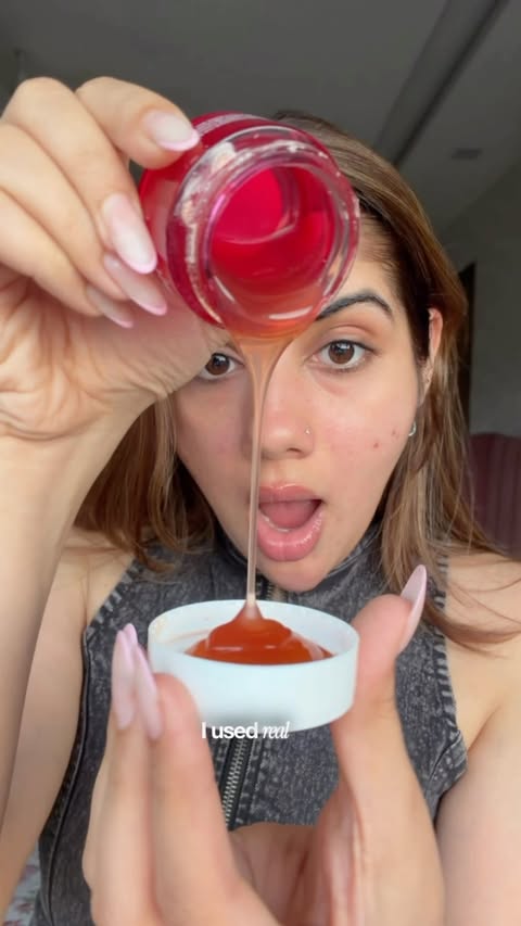 Instagram post by @dishabatra08 for Plum Goodness. Caption reads: Comment JELLY💗 COLLAB @plumgoodness approached me....