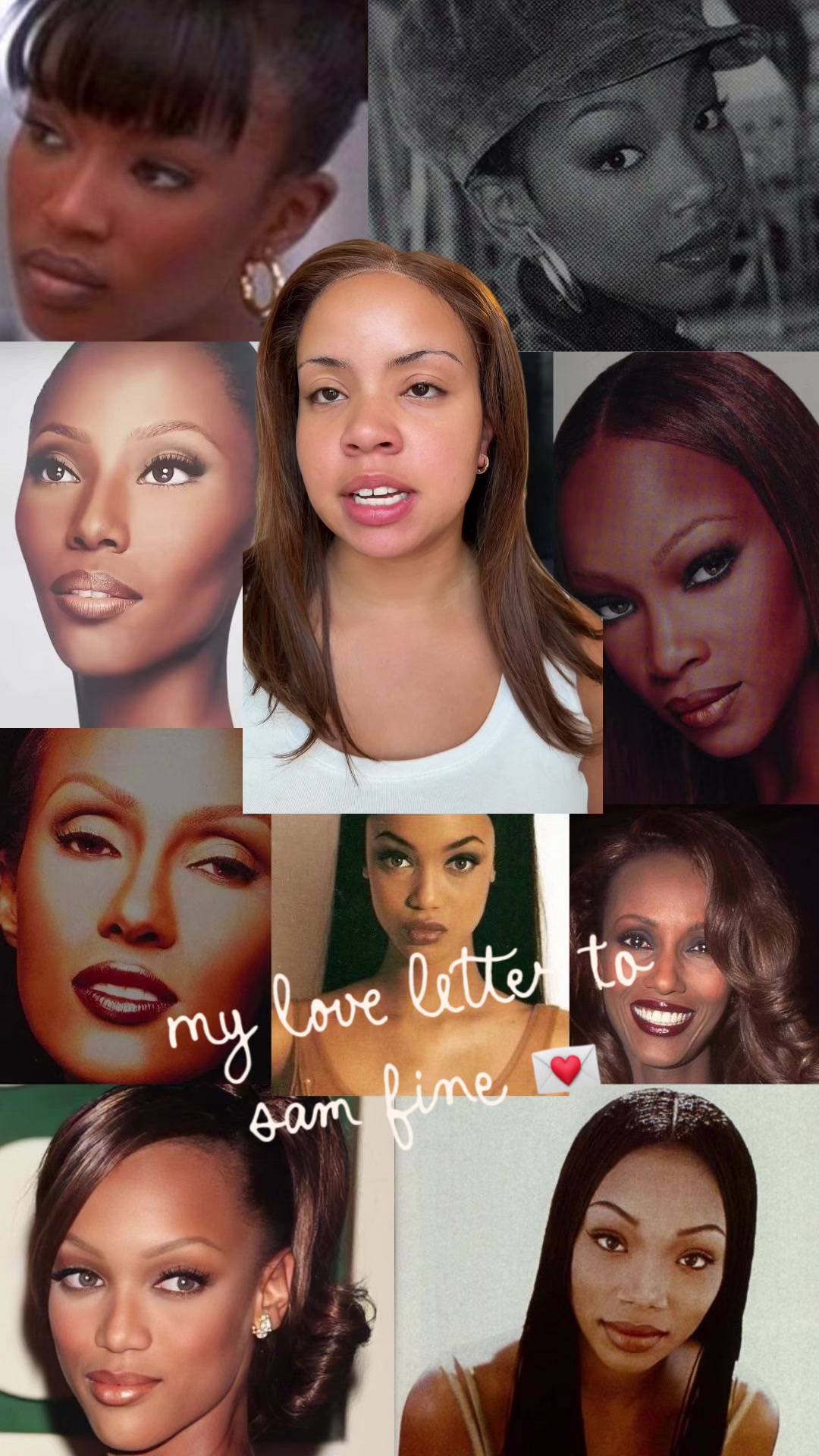 TikTok post by @chicwithkels for Joah Beauty. Caption reads: my love letter to Sam Fine 💌 Recreating the....