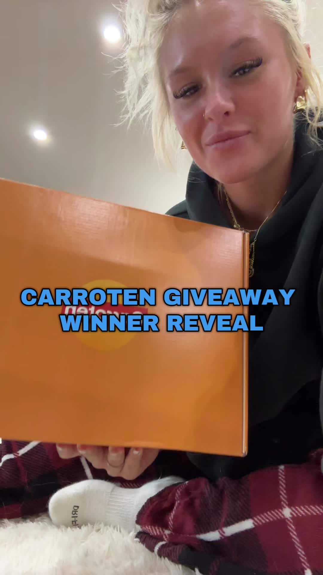 TikTok post by @graciedyerrr.x for Carroten. Caption reads: GIVEAWAY WINNER🥳💕 @avery k @Carroten US....