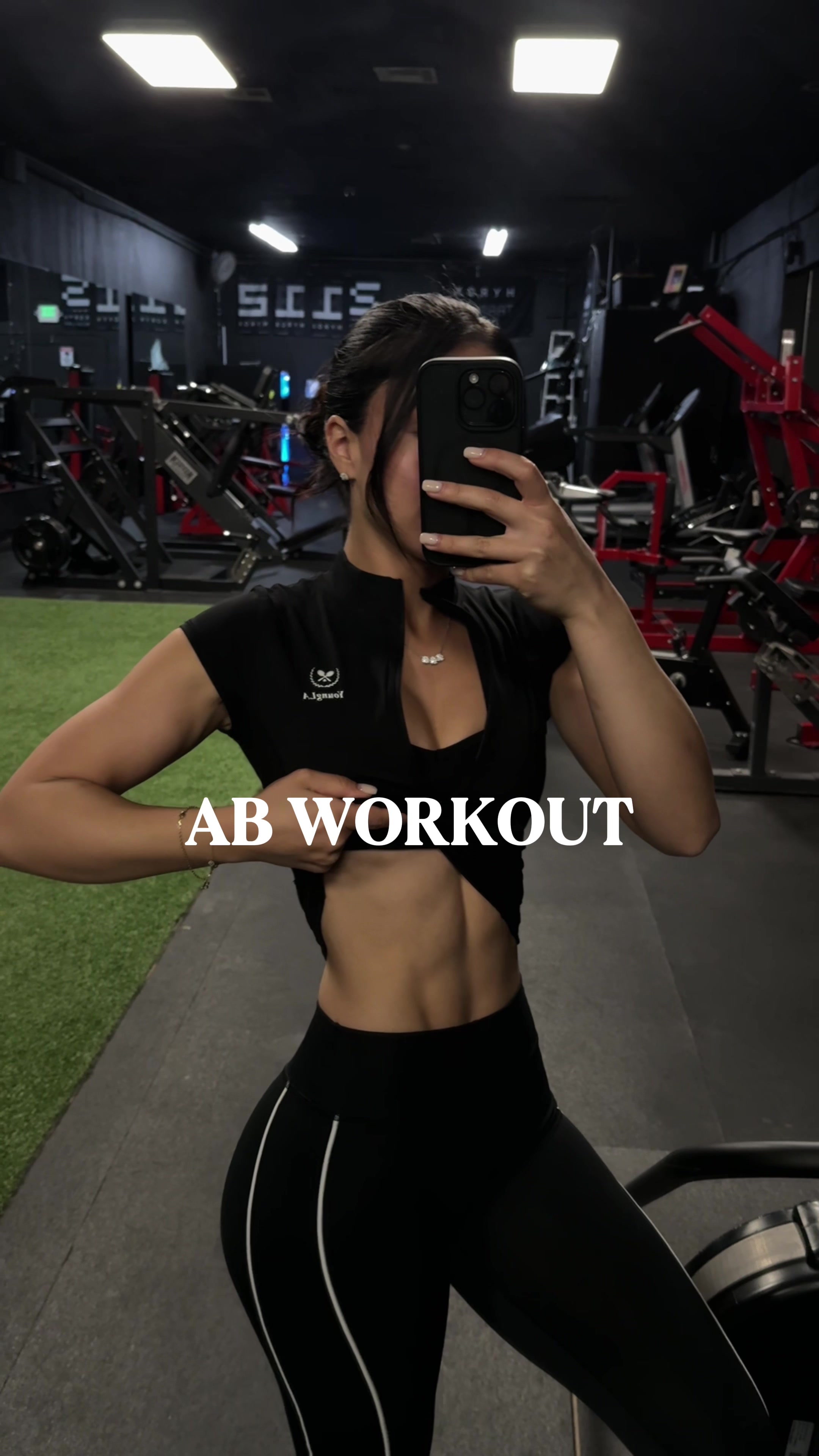 TikTok post by @nonabayat for Bloom Nutrition. Caption reads: [...] workout 💕 (love the new @Bloom Nutrition....