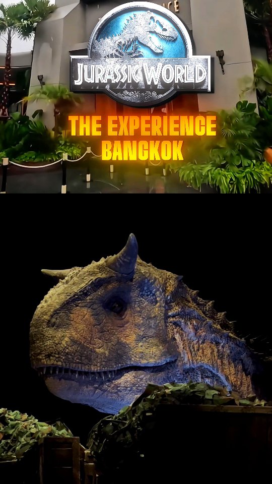 Instagram post by @randomtravelll for Jurassic World. Caption reads: 🚙🦖 Bangkok just went full JURASSIC!
From....