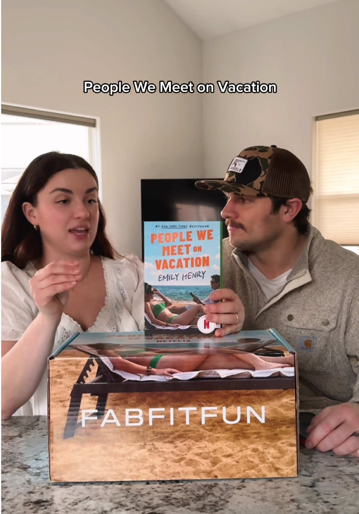 TikTok post by @elitereading for FabFitFun. Caption reads: ☀️ GIVEAWAY ALERT ☀️ The film People We Meet on....