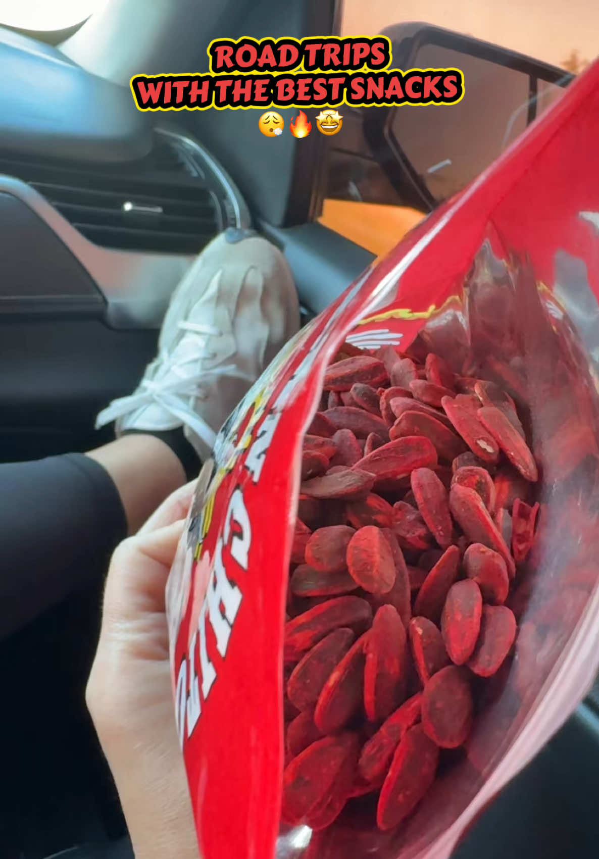 TikTok post by @acostaa.fam for El Ranchito Jerky. Caption reads: [...] HOT 🥵 pleaseeee! 😮‍💨🔥🔥🔥....