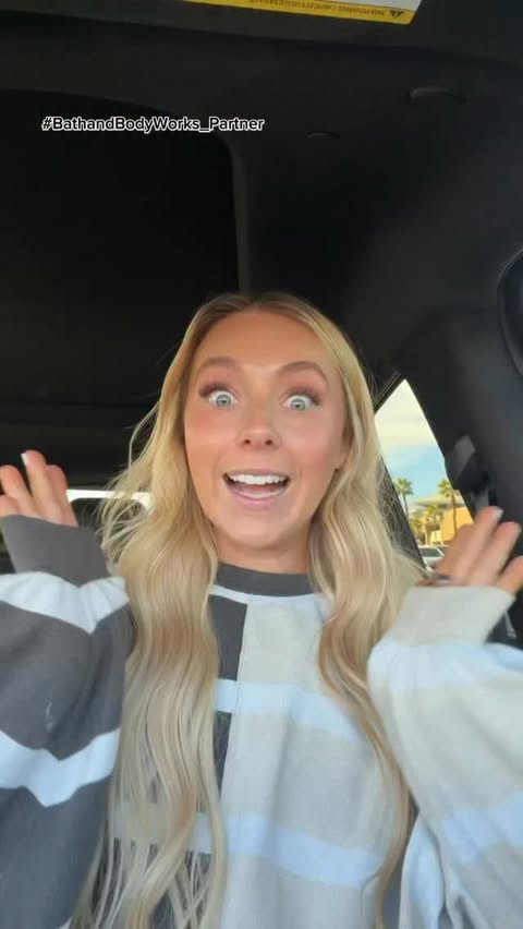 Instagram post by @serenaneel for Bath & Body Works. Caption reads: #ad My first party!!!! 🌹❤️🥀 @bathandbodyworks....