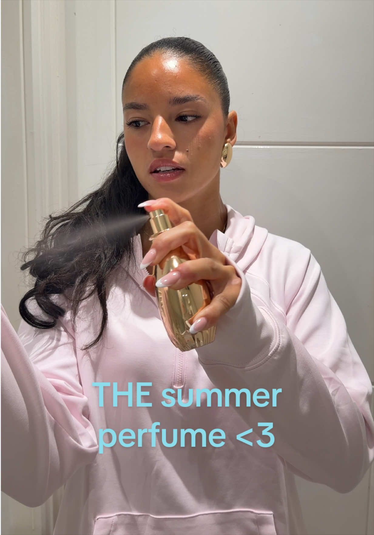 TikTok post by @tyrabaylis for Salsabeel Perfumes. Caption reads: Obsessed🤤🌸🔥 Giving expensive with a hint of....