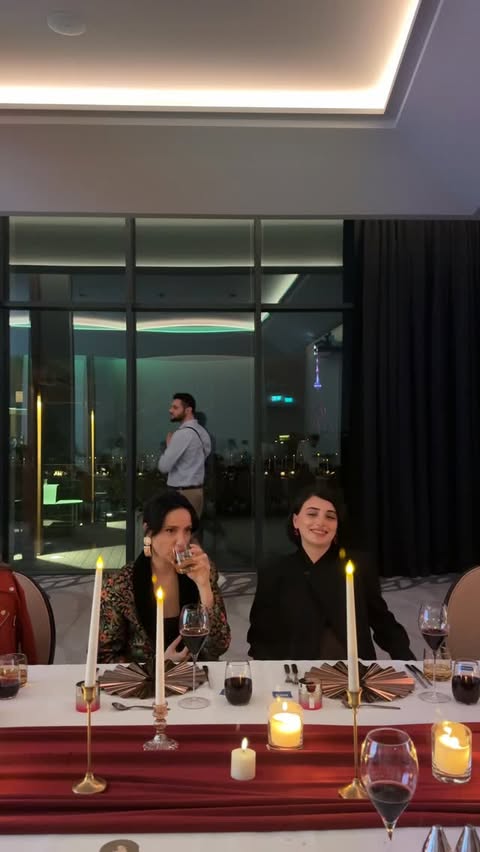 Instagram post by @itsmariamna for NUXE. Caption reads: Nuxe ახალი პროდუქტის პრეზენტაცია და ულამაზესი....