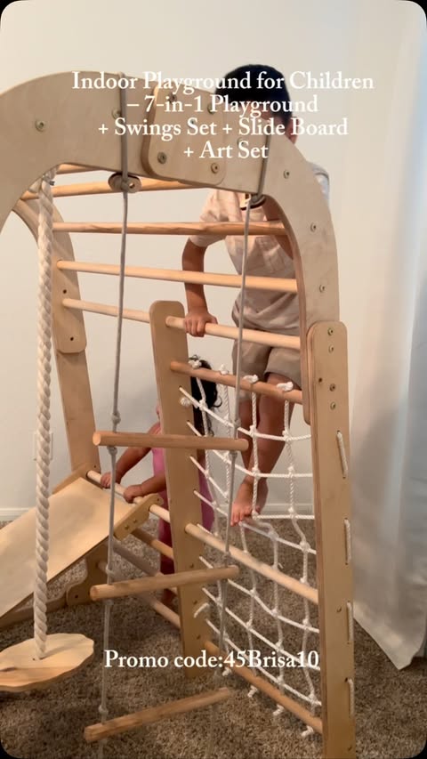 Instagram post by @brisareyes612 for GOODEVAS. Caption reads: [...] their new 7-in-1 Indoor Playground from....