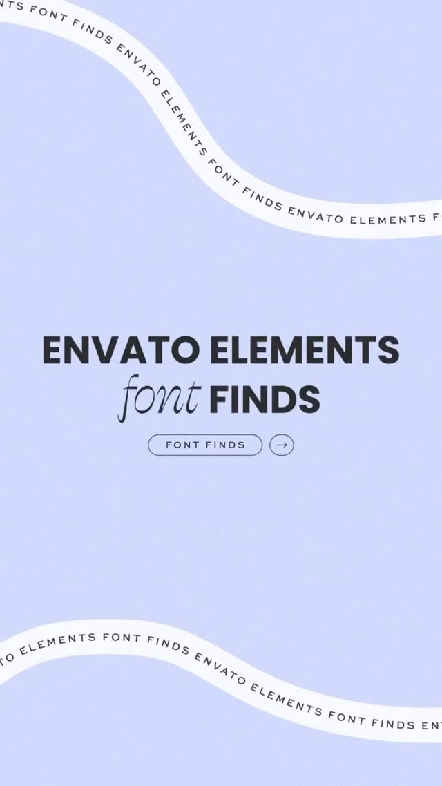 Instagram post by @designbynonna for Envato. Caption reads: Fonts I found on envato elements!🩷 Let me know....