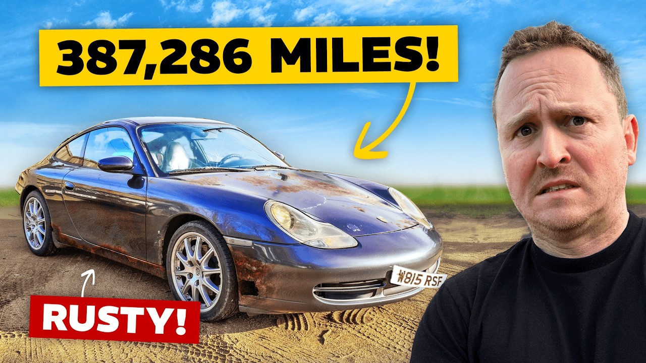 YouTube post by @AutoalexCars for carVertical. Caption reads: I Bought The UK's HIGHEST MILEAGE Porsche 911 For....