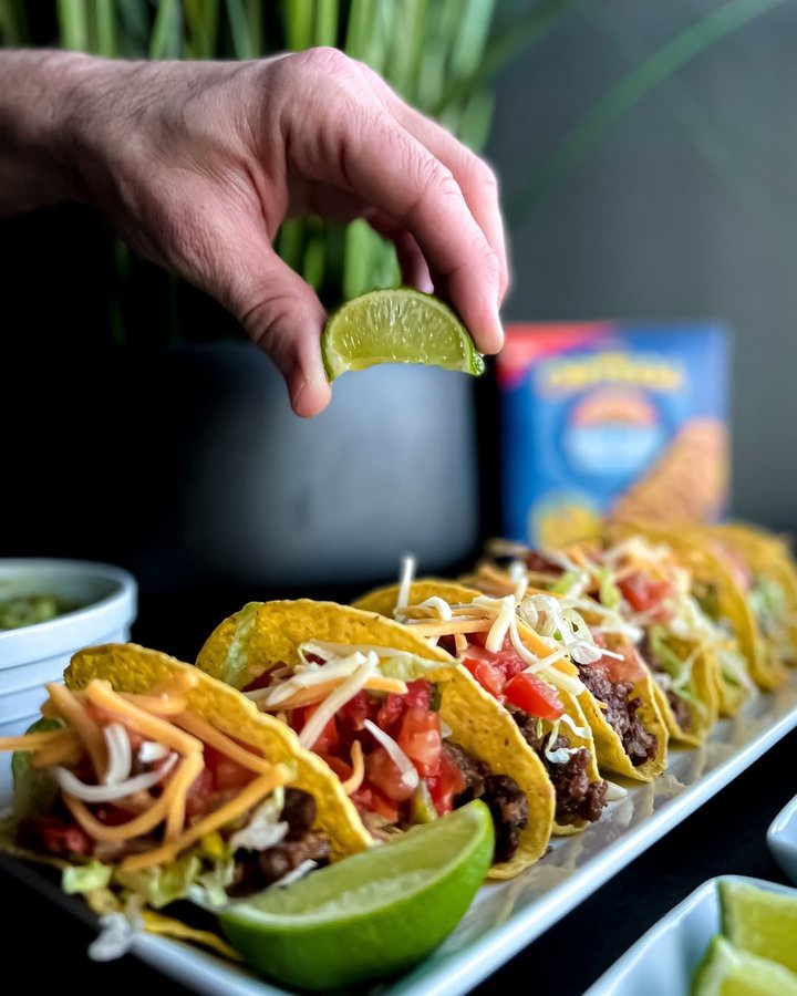 Instagram post by @forkingwitharmani for ORTEGA. Caption reads: Lets TACO-bout @OrtegaTaco’s Mini Taco Slider....