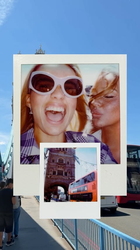 Instagram post by @torivanbreugel for Polaroid. Caption reads: [...] own city for the day (I ❤️ London) &....