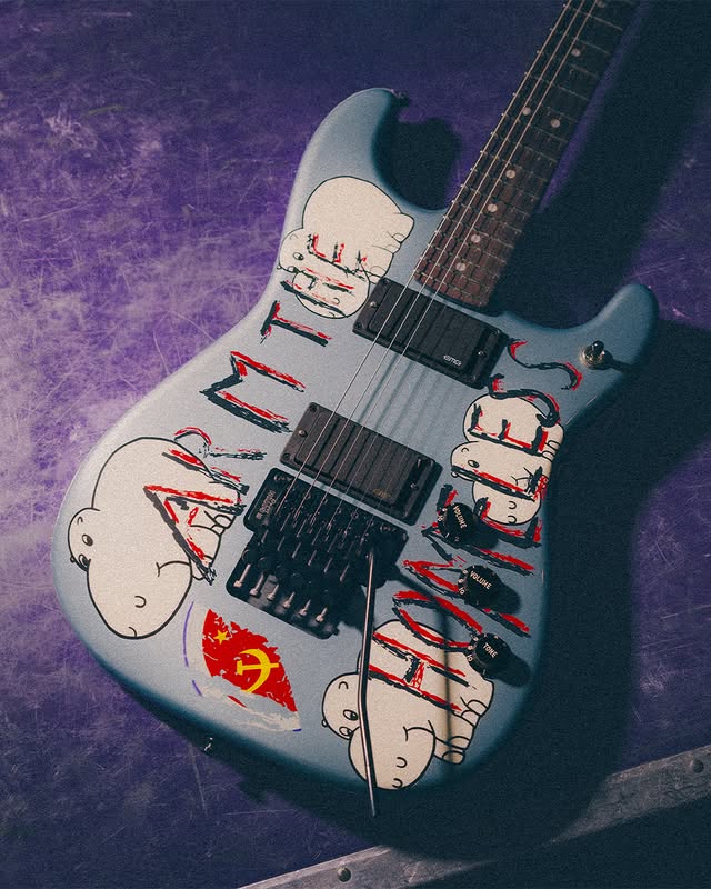 Instagram post by @tommorello for Fender. Caption reads: Get a closer look at the @tommorello "Arm the....